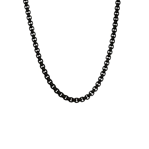 Dustill Halskette matt schwarz I 60 cm I 2,5 mm | Edelstahl | nicht glänzend | Wasserfest von Dustill