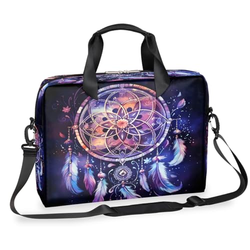 Dusviba Cosmic Sternenhimmel Traumfänger Laptoptasche 16 Zoll Slim Business Aktentasche für Männer Frauen Schultertasche mit Griff & abnehmbarem Gurt Arbeit Büro Computer Messenger Bag von Dusviba