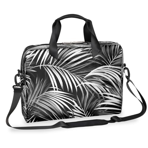 Dusviba Vintage Palmblätter Laptoptasche 16 Zoll Slim Business Aktentasche für Männer Frauen Schultertasche mit Griff & abnehmbarem Gurt Arbeit Büro Computer Messenger Bag von Dusviba