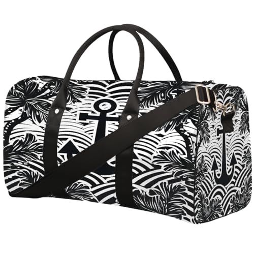 Sporttasche für Damen und Herren, wasserabweisend, faltbar, leicht, für Workout, Krankenhaus, Schwarz von Dusviba