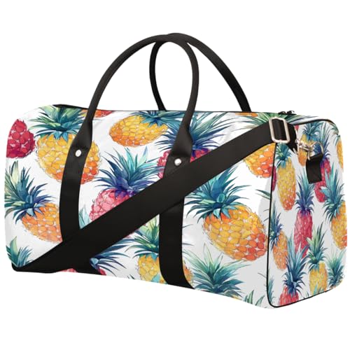 Sporttasche mit Ananas-Motiv, für Damen und Herren, wasserabweisend, faltbar, leicht, für Workout, Krankenhaus Sporttasche mit Ananas-Motiv, für Damen und Herren, wasserabweisend, faltbar, leicht, für Workout, Krankenhaus von Dusviba