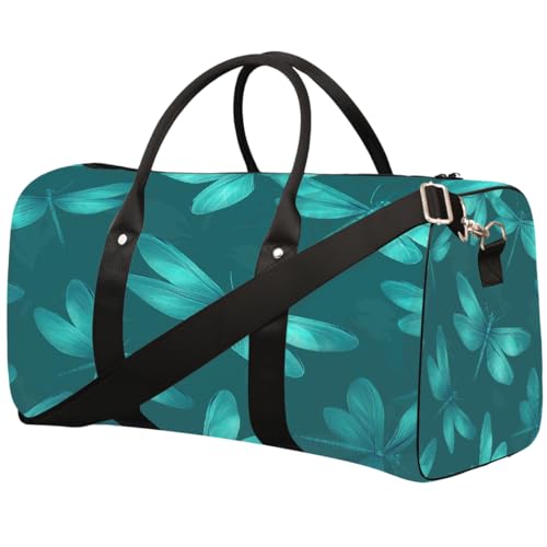 Sporttasche mit Libellenmuster, für Damen und Herren, wasserabweisend, faltbar, leicht, für Workout, Krankenhaus von Dusviba