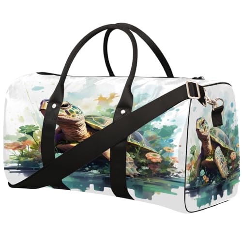 Sporttasche mit niedlichem Schildkrötenmuster, für Damen und Herren, wasserabweisend, faltbar, leicht, für Workout, Krankenhaus Sporttasche mit niedlichem Schildkrötenmuster, für Damen und Herren, wasserabweisend, faltbar, leicht, für Workout, Krankenhaus von Dusviba