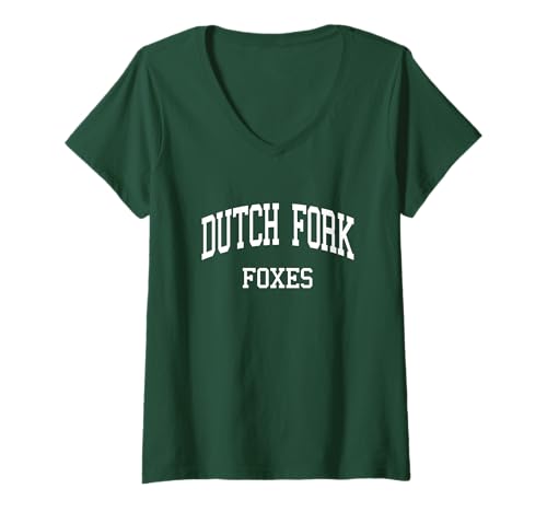 Damen Niederländische Fork High School HS Irmo SC Retrosport T-Shirt mit V-Ausschnitt von Dutch Fork High School T-Shirts & Gifts