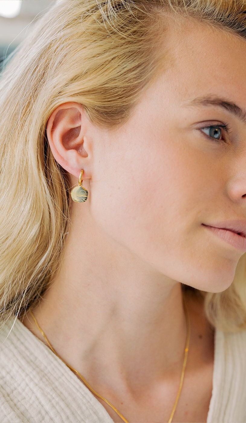 Sonnenuntergang - Sonnenaufgang-Ohrring | Sonne- Und Meeresohrring Ornament Wellen Geschenk Für Sie Edelstahl, Edelstahl Gold Oder Silber von DutchJewelryCompany