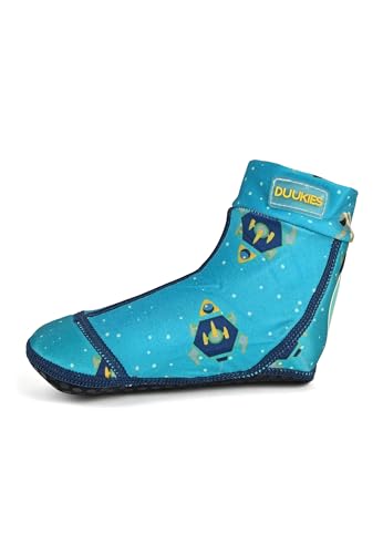 Duukies - Jungen UV-Strandsocken - Astronaut Petrol - Hellblau von Duukies