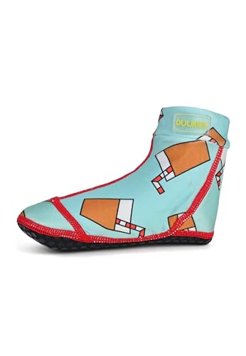 Duukies - Kinder UV-Strandsocken - Straw Lemonade - Hellblau von Duukies