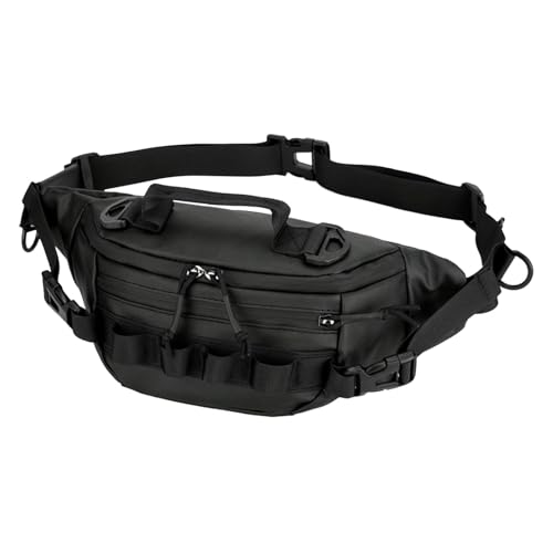 Duvcoywae Fliegenfischen-Hüfttasche, Angel-Hüfttasche,wasserdichte Angeltasche mit Hüftgurt - Multifunktionaler Rucksack zum Fliegenfischen, Wander-Gürteltasche für Männer und Frauen von Duvcoywae