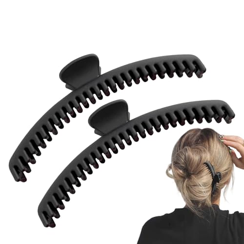 Duvcoywae Klauenhaarklammern für Frauen, halten Sie alles Haarklauenclip | Set von 2 gefrosteten Haarklammern kleine Krallen - Big Barrettes, Bananen -Haarnadeln, starke Grip -Frauen -Styling von Duvcoywae