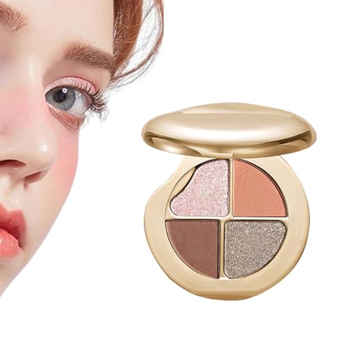 Duvcoywae Makeup Lidschatten Palette - 4-in-1 Augen- Und Wangenpalette - Schimmer Kosmetik Lang Anhaltend Blush Für Gesicht Teenager Reife Haut Ältere Mädchen von Duvcoywae
