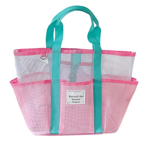 Duvcoywae Mesh Strandtasche,Wiederverwendbare Mesh Pooltasche Groß - Damen Schultertasche Für Urlaub Outdoor Freizeit Boot Ausflug Sport von Duvcoywae