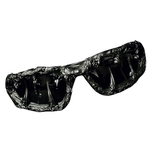 Duvcoywae Originelle Brille,Extravagante Brille - Mode Dunkel Stil UV400 Schutz Unisex Jugendliche Festival Disco von Duvcoywae