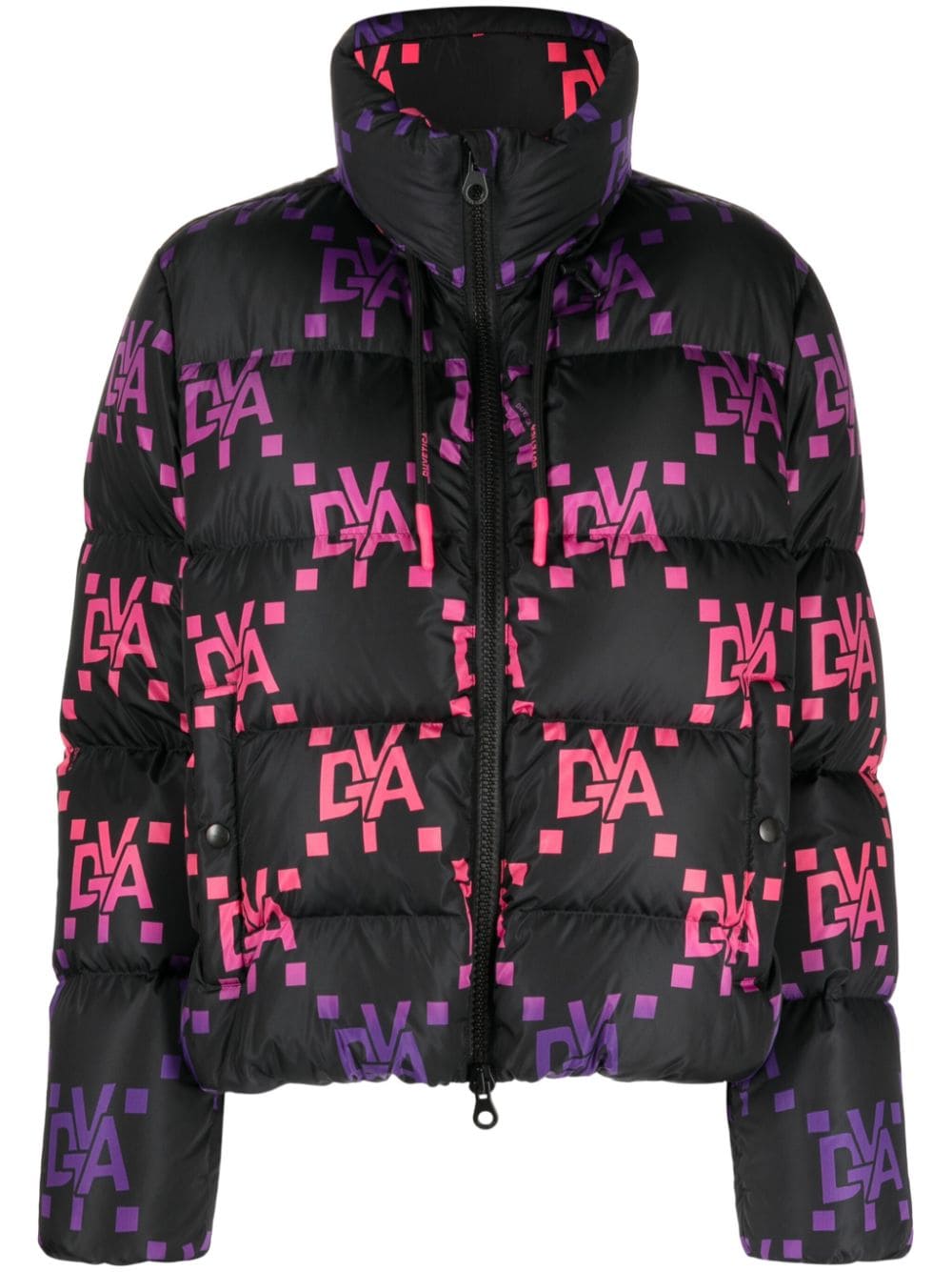 Duvetica Gefütterte Jacke mit Monogrammmuster - Schwarz von Duvetica