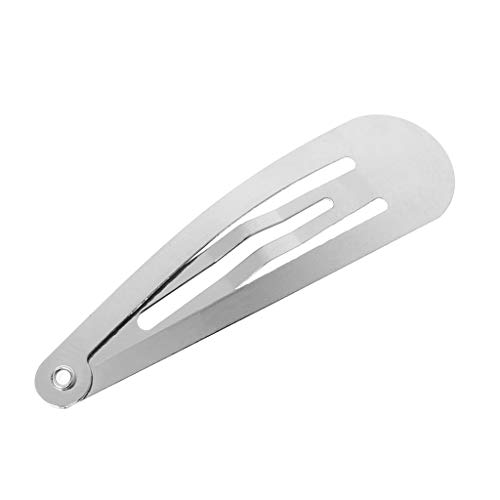 50 silberfarbene Haarspangen zum Basteln, Schleifen, Kopfbedeckung, Dekoration, 4/5/6 cm von Duyeuau