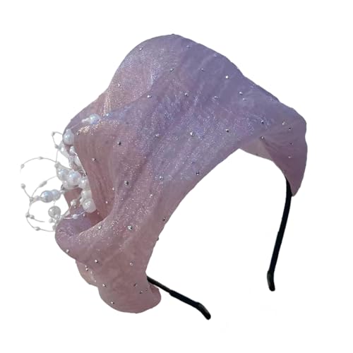 Atmungsaktives Musselin-Haarband mit Strasssteinen, modisch, vielseitig, für modische Abendkleidung von Duyeuau