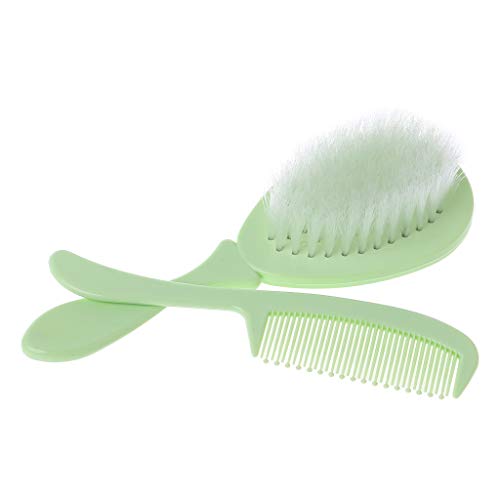 Baby-Kammbürste, Pflegebedarf, Baden, Waschen, Haare, weiche Borsten, runde Spitze, sicher für Kopfmassage, professionelle Groo Baby-Kammbürste, Pflegebedarf, Baden, Waschen, Haare, weiche Borsten, runde Spitze, sicher für Kopfmassage, professionelle Groo von Duyeuau