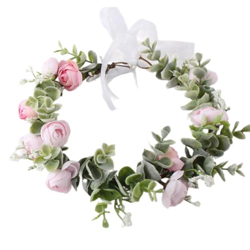 Brautblumenkrone für Hochzeit, Blumen-Haarbänder, Braut-Stirnbänder, Blumengirlanden, Krone, Haarkranz von Duyeuau