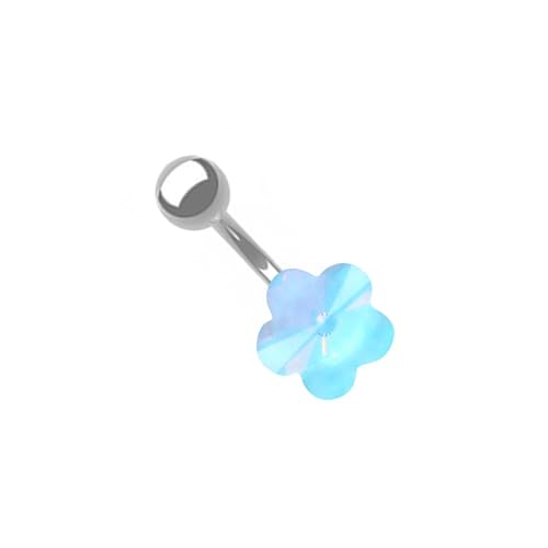 Duyeuau Bauchnabelringe, Knopfschmuck, Piercingringe, Quasten, Schmuck, Edelstahl-Textur, für modische Frauen, Blume, Bauch mit Herzflügel, Einheitsgröße, Wie beschrieben, Wie beschrieben von Duyeuau
