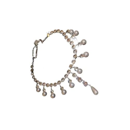 Duyeuau Elegante Damen-Halskette mit Quasten und Perlen, Statement, für Strand und Festival, Legierung, Modeschmuck von Duyeuau