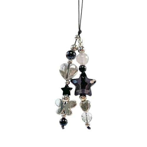 Duyeuau Handy-Anhänger, Sterne, Blume, Handykette, Gurt für Frauen und Mädchen, handgefertigter Schmuck, Kameratasche, Rucksack, Ornament Duyeuau Handy-Anhänger, Sterne, Blume, Handykette, Gurt für Frauen und Mädchen, handgefertigter Schmuck, Kameratasche, Rucksack, Ornament von Duyeuau
