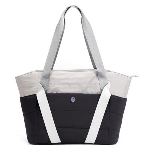 Duyeuau Reisetasche Multifunktionale Fitnesstasche Turnbeutel Sporttasche Große Kapazität Schultertasche Gesteppt Training, Schwarz , 13 cm von Duyeuau