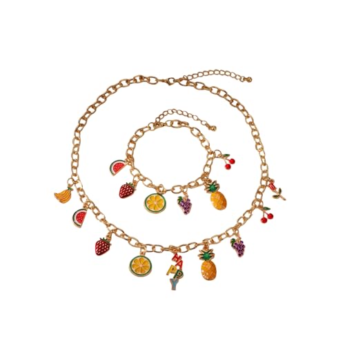 Elegante Halskette mit Obst-Anhänger, einzigartiges Statement-Schmuck-Set, geeignet für den täglichen Gebrauch und festliche Veranstaltungen, Party-Schmuck-Set für Damen Elegante Halskette mit Obst-Anhänger, einzigartiges Statement-Schmuck-Set, geeignet für den täglichen Gebrauch und festliche Veranstaltungen, Party-Schmuck-Set für Damen von Duyeuau
