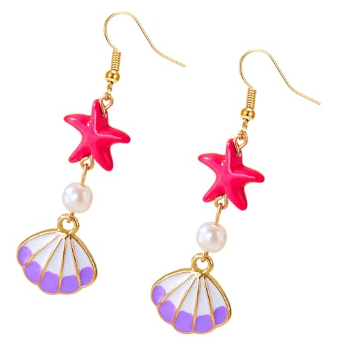 Elegante Muschel-Ohrringe für Damen, tragbar, bequem, Legierung, Schmuck mit Metallic-Finish, Strandzubehör, Muschel-Ohrringe, Einheitsgröße, Wie beschrieben, Wie beschrieben von Duyeuau