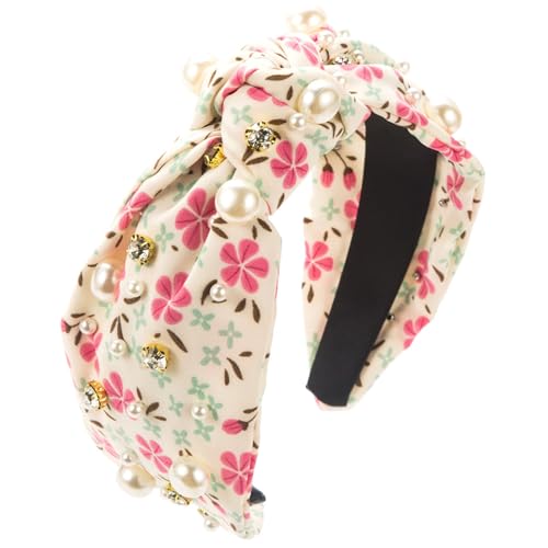 Geknotetes Stirnband für Damen, Strass, HighSkull breites Stirnband, Turban, Haarband, Mädchen, Gesicht, Waschen von Duyeuau