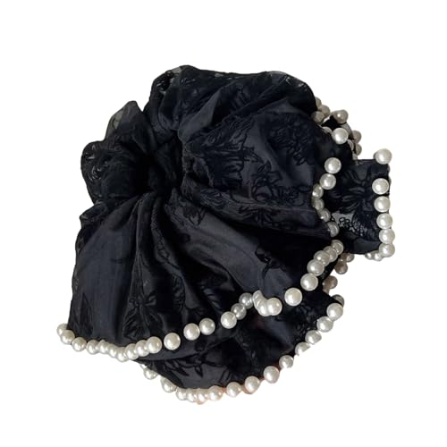 Haargummi mit Perlen, elastisches Haargummi, Vintage-Haarbänder, weibliches Zubehör von Duyeuau