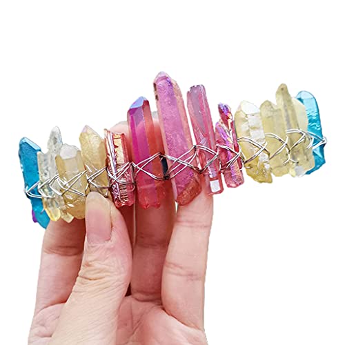 Handgefertigter Haarschmuck, Prinzessin, unregelmäßiger Kristall, Kopfbedeckung, Metalldraht, verheddert sich für den täglichen Gebrauch von Duyeuau