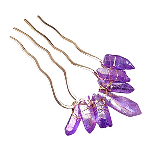 Modische Damen-Haarspange mit natürlichen Kristallen, Legierung, Haarschmuck für Hochzeit, Brautjungfer Modische Damen-Haarspange mit natürlichen Kristallen, Legierung, Haarschmuck für Hochzeit, Brautjungfer von Duyeuau