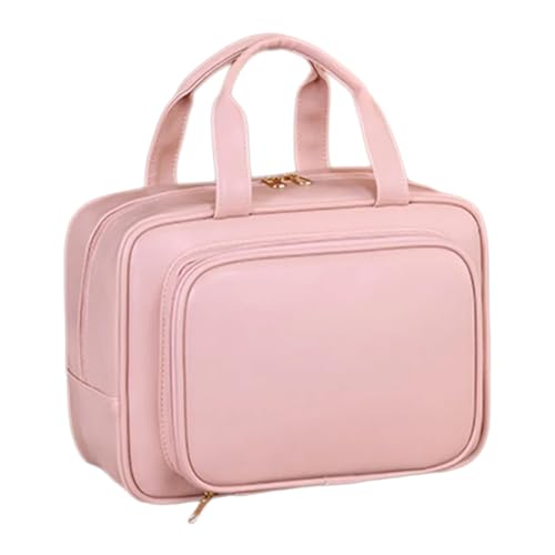 Reise-Kosmetiktasche mit großem Fassungsvermögen und Griff, Pinselhalter für Damen, wichtige Reise-Make-up-Tasche, Rosenpulver, Mass Beauty Reise-Kosmetiktasche mit großem Fassungsvermögen und Griff, Pinselhalter für Damen, wichtige Reise-Make-up-Tasche, Rosenpulver, Mass Beauty von Duyeuau