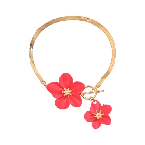 Verstellbarer Blumenfußschmuck, vielseitiges Styling für den täglichen Gebrauch, Legierung, sicherer Verschluss, Strandurlaub-Accessoire, Blumenmuster, verstellbare Knöchelkette, Einheitsgröße, Wie von Duyeuau