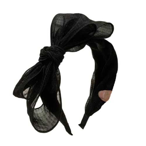 1 x koreanisches Damen-Haarband mit Schleife, einfaches Netz-Haarband aus Spitze von Dvbfufv