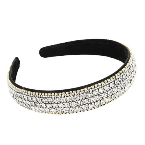 Damen Kristall Stirnband Damen Mode Diamant Haarbänder Mädchen Täglich Haarschmuck von Dvbfufv