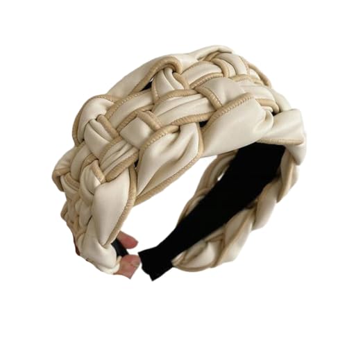 Damenmode Vintage handgemachte breite Krempe Haarbänder Frühling Haarschmuck Turban von Dvbfufv