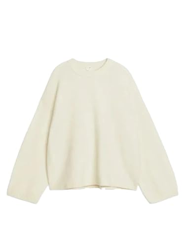 Dvbfufv Frauen O Neck Pullover Herbst Winter Feste Lose Dicke Warme Langarm Gestrickte Pullover Damen Casual Grundlegende Jumper von Dvbfufv