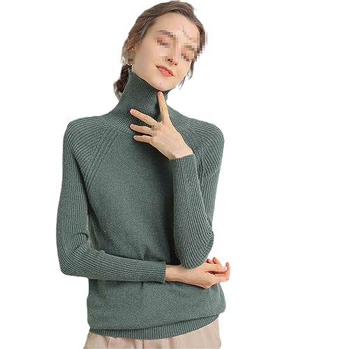 Dvbfufv Frauen Rollkragen Merino Wolle Kaschmir Pullover Lange Ärmel Herbst Winter Pullover Weibliche Pullover Pullover Olive M von Dvbfufv