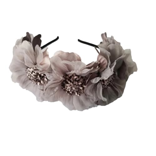 Einfarbiges Braut-Stirnband für Mädchen, Blumen-Haarbänder, Performance-Haarschmuck von Dvbfufv