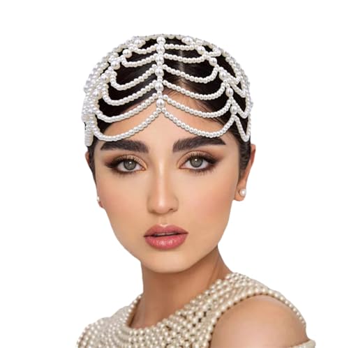 Elegante Damen-Haar-Accessoires mit Perlen, luxuriös, Brautschmuck, tägliche Quasten-Stirnbänder Elegante Damen-Haar-Accessoires mit Perlen, luxuriös, Brautschmuck, tägliche Quasten-Stirnbänder von Dvbfufv