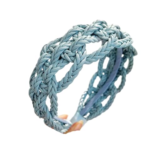 Modische Damen-Haarbänder aus PU-Leder mit breitem Rand, Sommer-Haarschmuck, Turbane von Dvbfufv