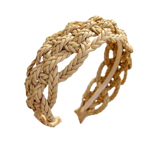 Modische Damen-Haarbänder aus PU-Leder mit breitem Rand, Sommer-Haarschmuck, Turbane von Dvbfufv