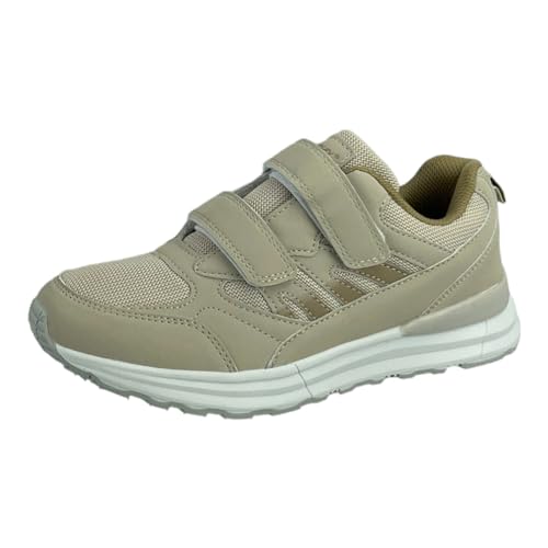 Bequeme Herren Damen Sportschuhe Turnschuhe Laufschuhe mit Klettverschluss 8518 - Perfekte Freizeit Schuhe für aktive Menschen Beige EUR 38 von Dvina
