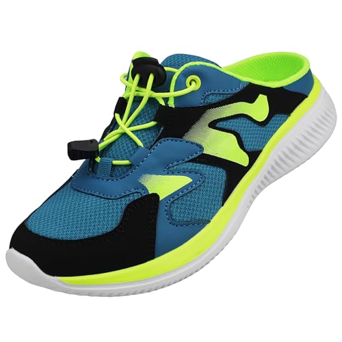 Damen Herren Sabots Sneaker Sandalette Pantoletten Slipper Freizeitschuhe 8058 Blau 37 von Dvina