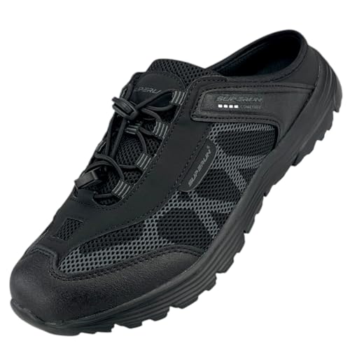 Damen Herren Sabots Sneaker Sandalette Pantoletten Slipper Freizeitschuhe 8659 Schwarz 44 von Dvina