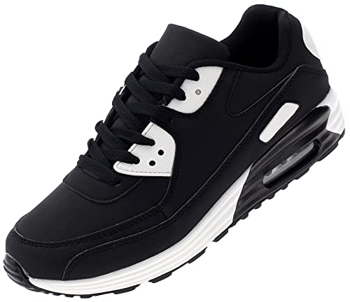 Damen Herren Sneaker Sportschuhe Turnschuhe Laufschuhe Freizeitschuhe 82623-1 schwarz weiß 50 von Dvina