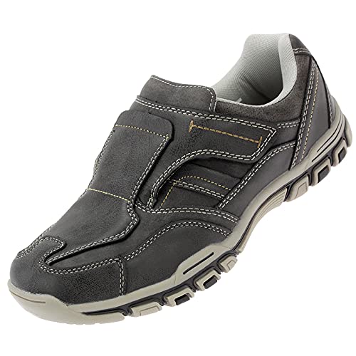 Dvina Herren Halbschuhe Slipper Freizeitschuh Herrenschuhe Sneaker Schlupfschuhe 6521 Schwarz 45 von Dvina