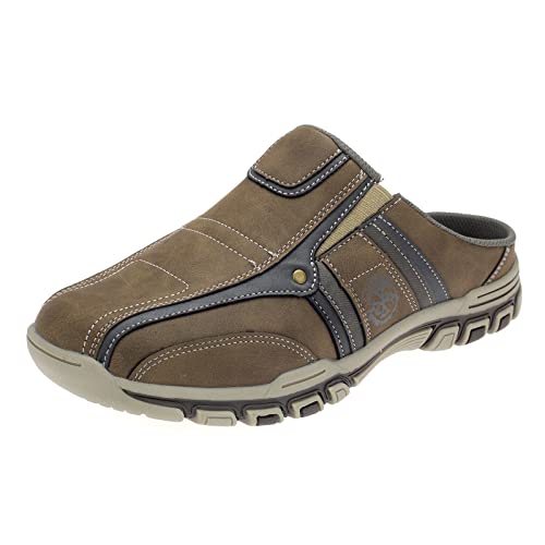 Dvina Herren Slipper Clogs Sneaker Pantoletten Schlappen Freizeit Schuhe Sabots 8120 Braun EUR 44 von Dvina
