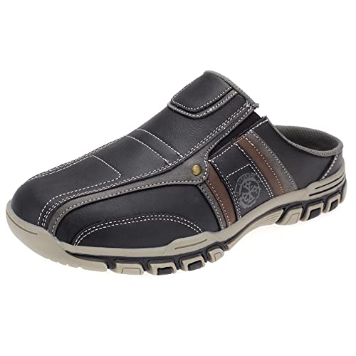 Dvina Herren Slipper Clogs Sneaker Pantoletten Schlappen Freizeit Schuhe Sabots 8120 Schwarz EUR 47 von Dvina