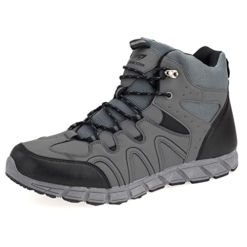 Dvina Herren Stiefel Trekkingschuhe Outdoorschuhe Boots Übergröße Gefütterte Schuhe RS2915 Grau Schwarz EUR 49 von Dvina